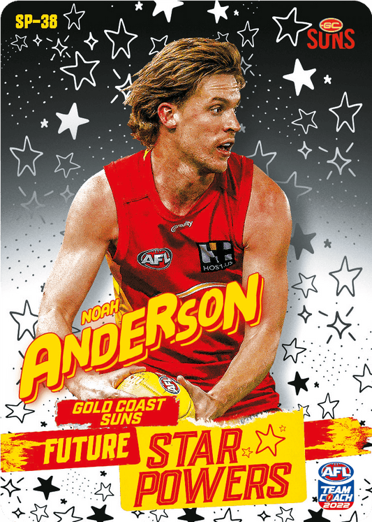 2022 AFL Teamcoach Star powers Noah anderson SP-38 CODE UNUSED