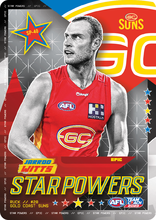 2023 AFL Teamcoach Jarrod Witts Starpowers SP-40 Suns