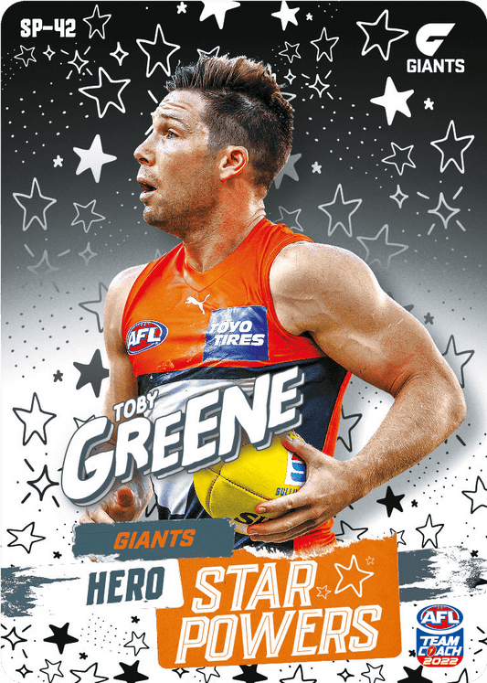 2022 AFL Teamcoach Star Powers Toby Greene SP-42 CODE UNUSED