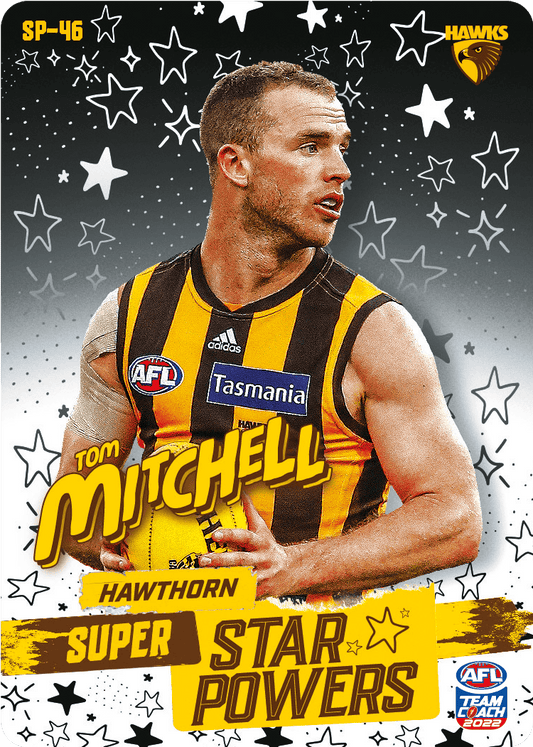 2022 AFL Teamcoach Star Powers Tom Mitchell SP-46 CODE UNUSED