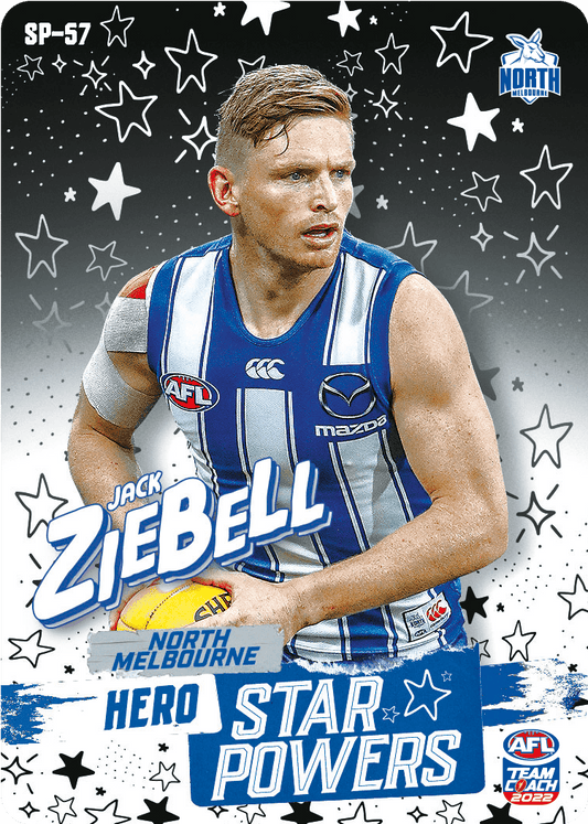 2022 AFL Teamcoach Star powers Jack Ziebell SP-57 CODE UNUSED