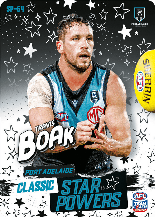 2022 AFL Teamcoach Classic Star powers Travis Boak SP-64 CODE UNUSED