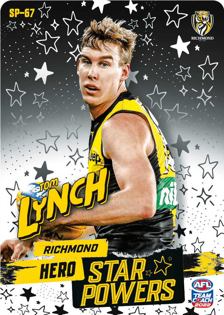 2022 AFL Teamcoach Star powers Tom Lynch SP-67 CODE UNUSED