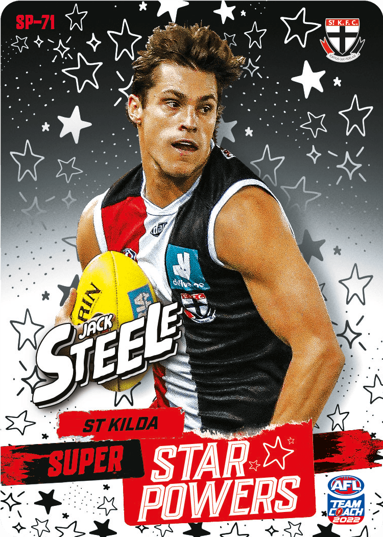 2022 AFL Teamcoach Star powers Jack Steele SP-71 CODE UNUSED
