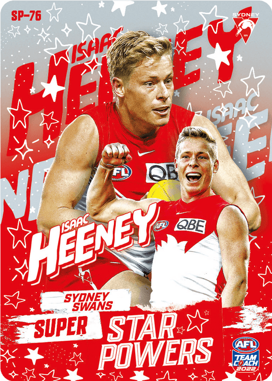 2022 AFL Teamcoach Team Colours Star Powers Isaac Heeney SP-76 CODE UNUSED