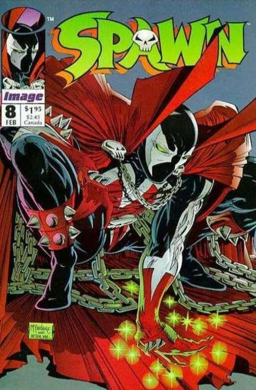 SPAWN # 8  IMAGE COMICS McFARLANE HOMAGE SPIDER-MAN COVER COLLECTABLE  COMIC BOOK 1993