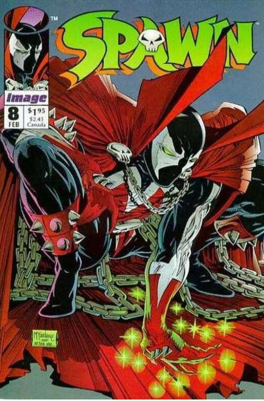 SPAWN # 8  IMAGE COMICS McFARLANE HOMAGE SPIDER-MAN COVER COLLECTABLE  COMIC BOOK 1993