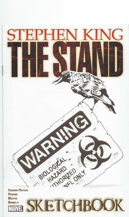 STEPHEN KING THE STAND # 1 SKETCHBOOK MARVEL HORROR COMIC BOOK 2008