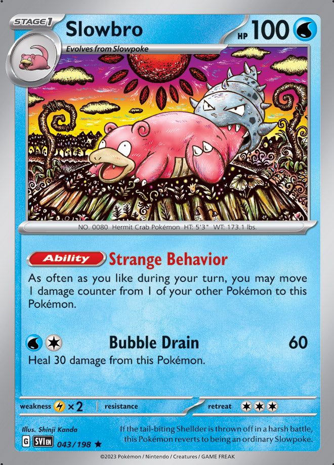 Slowbro Base Card #043/198 2023 Scarlet & Violet Pokemon Card