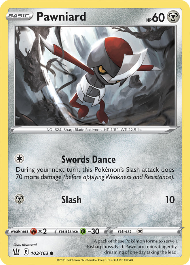 Pawniard Base card #103/163 Pokémon Card Battle Styles