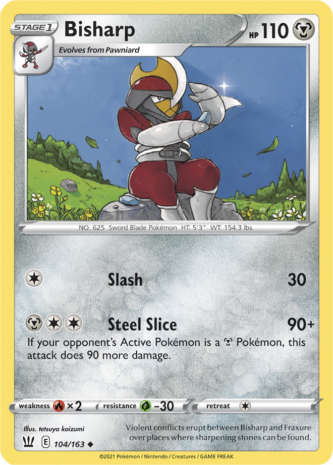 Bisharp Base card #104/163 Pokémon Card Battle Styles