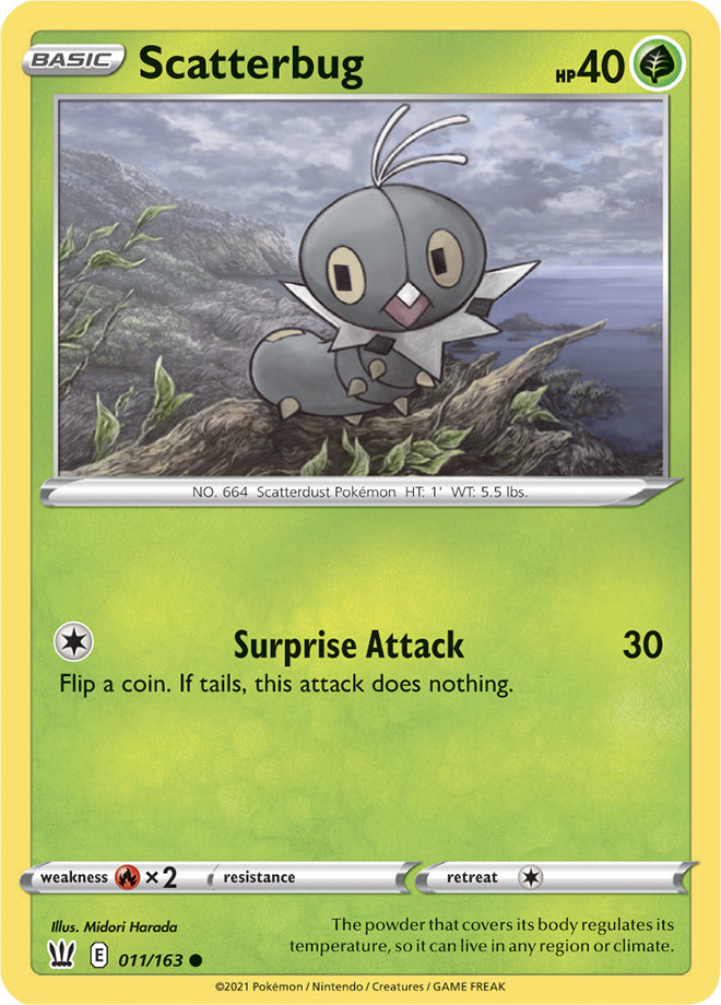 Scatterbug Base card #011/163 Pokémon Card Battle Styles