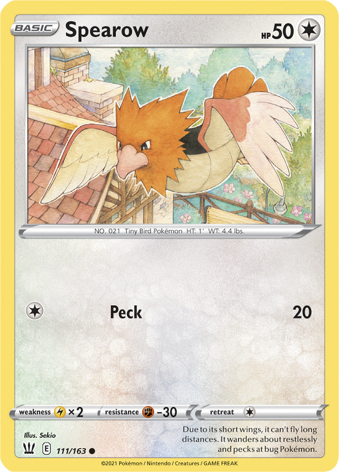 Spearow Base card #111/163 Pokémon Card Battle Styles