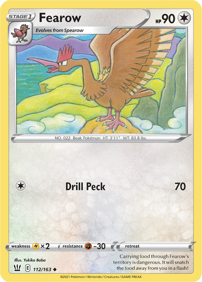 Fearow Base card #112/163 Pokémon Card Battle Styles