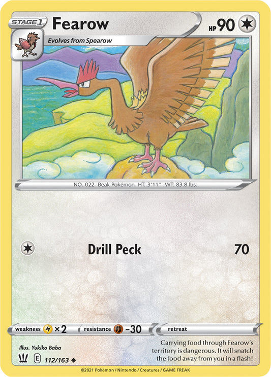 Fearow Base card #112/163 Pokémon Card Battle Styles