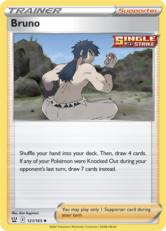 Bruno Trainer Base card #121/163 Pokémon Card Battle Styles