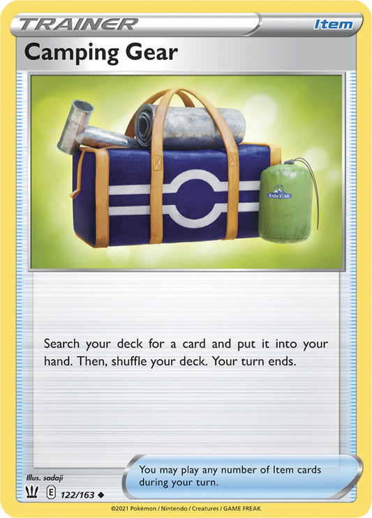 Camping Gear Trainer Base card #122/163 Pokémon Card Battle Styles