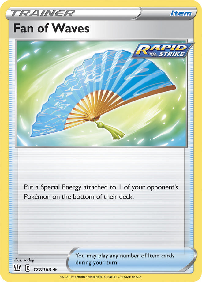 Fan Of Waves Trainer Base card #127/163 Pokémon Card Battle Styles