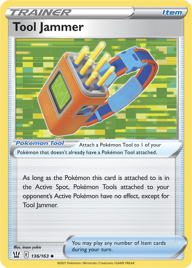 Tool Jammer Trainer Base card #136/163 Pokémon Card Battle Styles