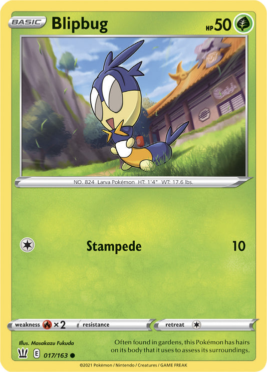 Blipbug Base card #017/163 Pokémon Card Battle Styles