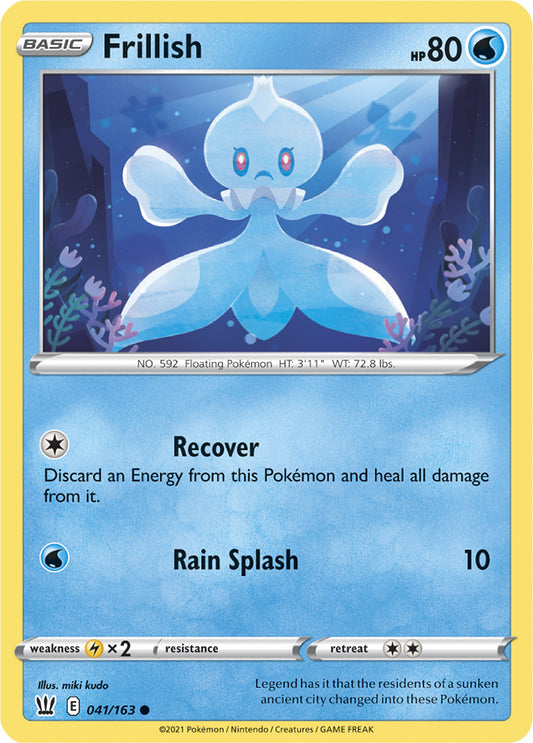 Frillish Base card #041/163 Pokémon Card Battle Styles