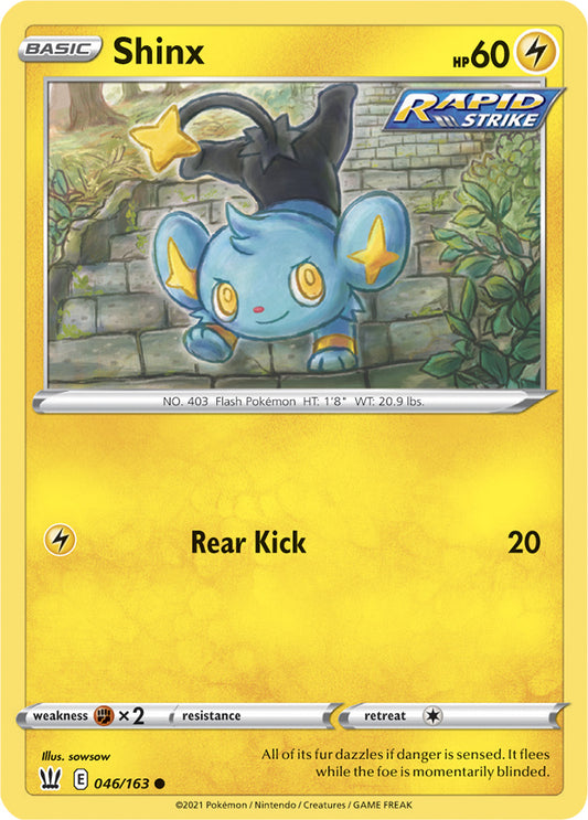 Shinx Base card #046/163 Pokémon Card Battle Styles