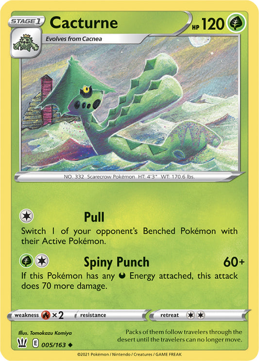 Cacturne Base card #005/163 Pokémon Card Battle Styles