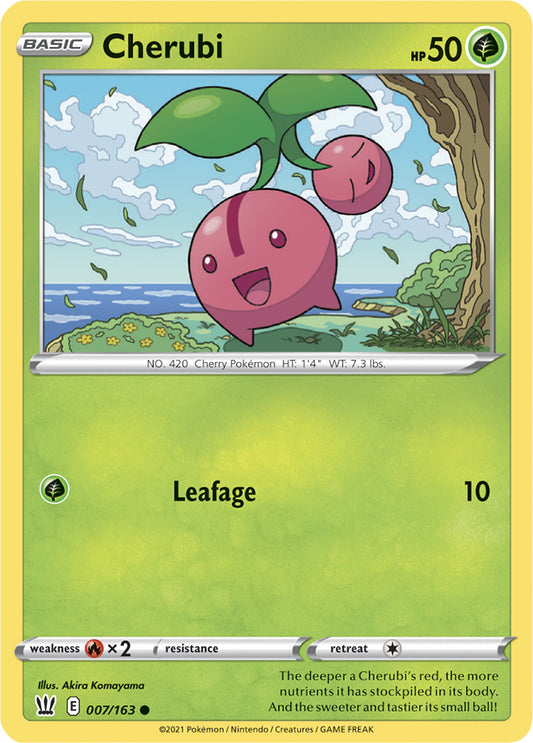 Cherubi Base card #007/163 Pokémon Card Battle Styles