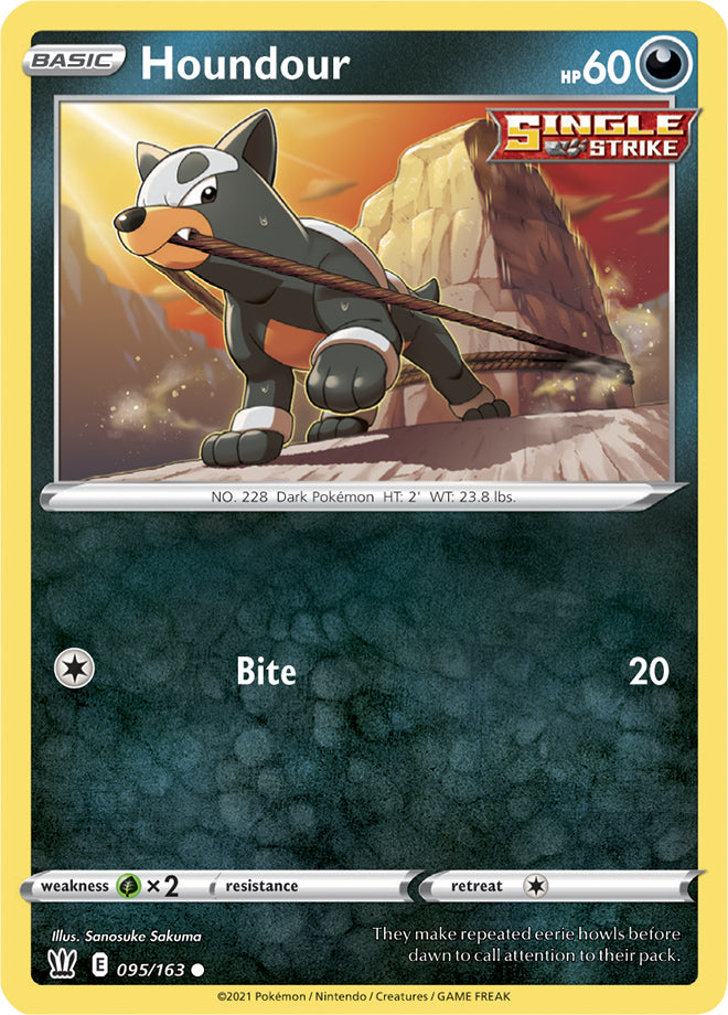 Houndour Base card #095/163 Pokémon Card Battle Styles