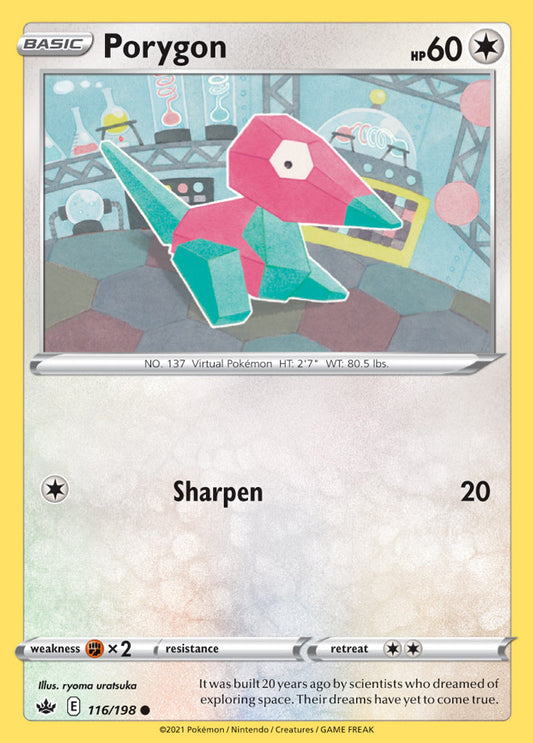 Porygon Base card #116/198 Pokémon Card Chilling Reign