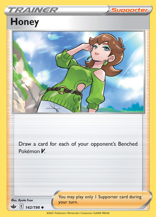 Trainer Honey Base card #142/198 Pokémon Card Chilling Reign