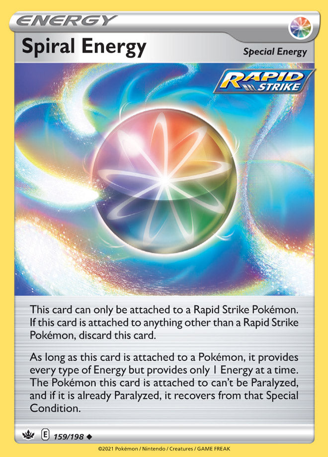 Trainer Spiral Energy Base card #159/198 Pokémon Card Chilling Reign