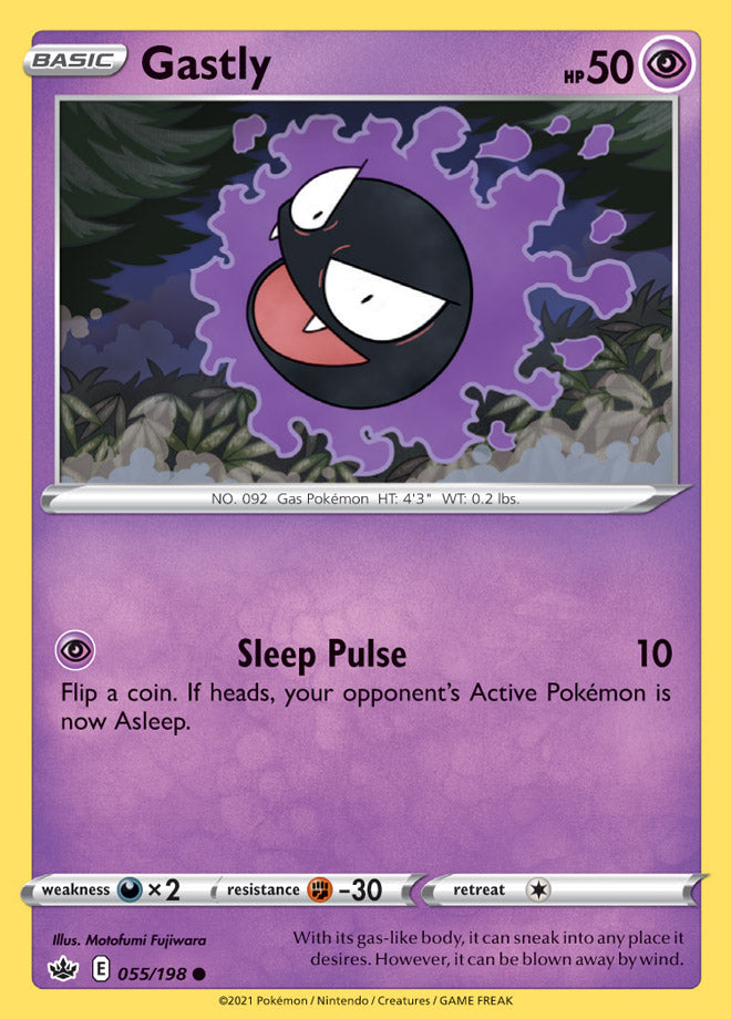 Gastly Base card #055/198 Pokémon Card Chilling Reign