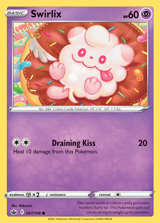 Swirlix Base card #067/198 Pokémon Card Chilling Reign