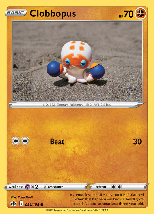 Clobbopus Base card #091/198 Pokémon Card Chilling Reign