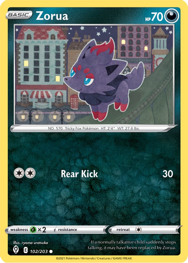 Zorua Base Card #102/203 Pokémon Card Evolving Skies