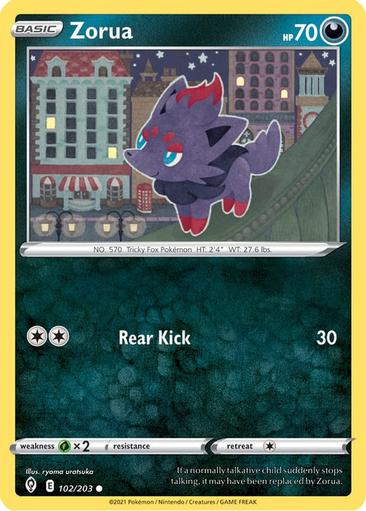 Zorua Base Card #102/203 Pokémon Card Evolving Skies