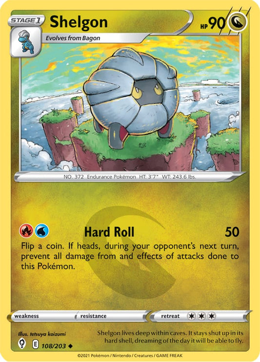 Shelgon Base Card #108/203 Pokémon Card Evolving Skies