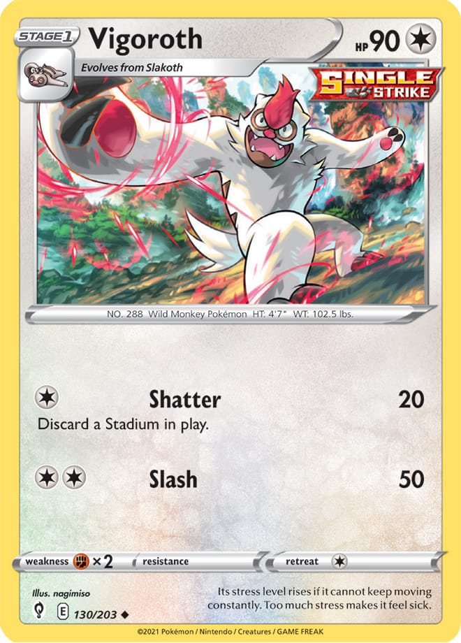 Vigoroth Base Card #130/203 Pokémon Card Evolving Skies