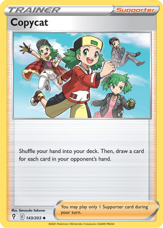 Copycat Trainer Base Card #143/203 Pokémon Card Evolving Skies