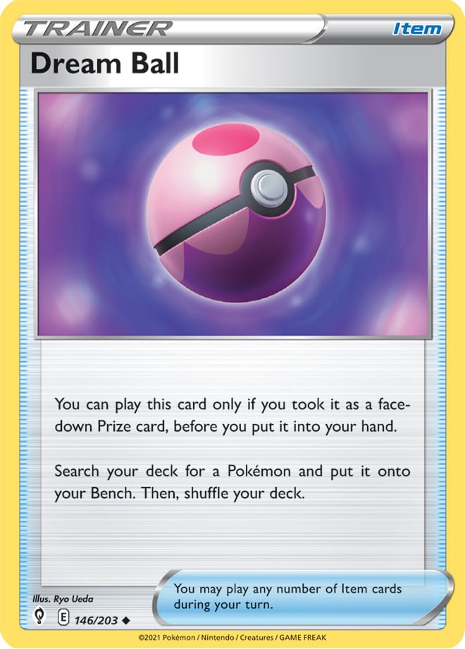 Dream Ball Trainer Base Card #146/203 Pokémon Card Evolving Skies