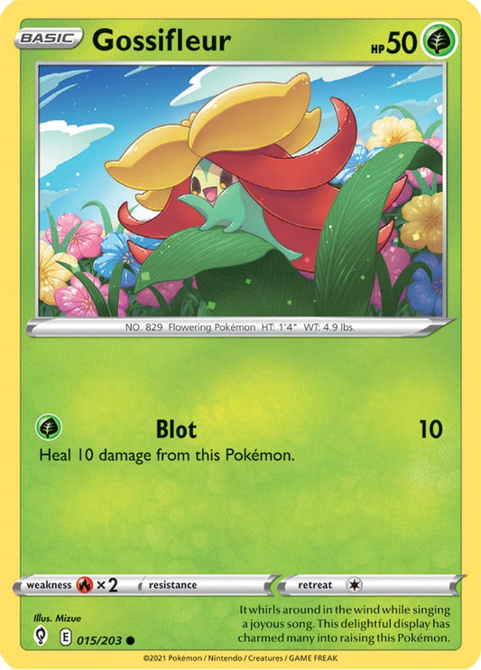 Gossifleur Base card #015/203 Pokémon Card Evolving Skies