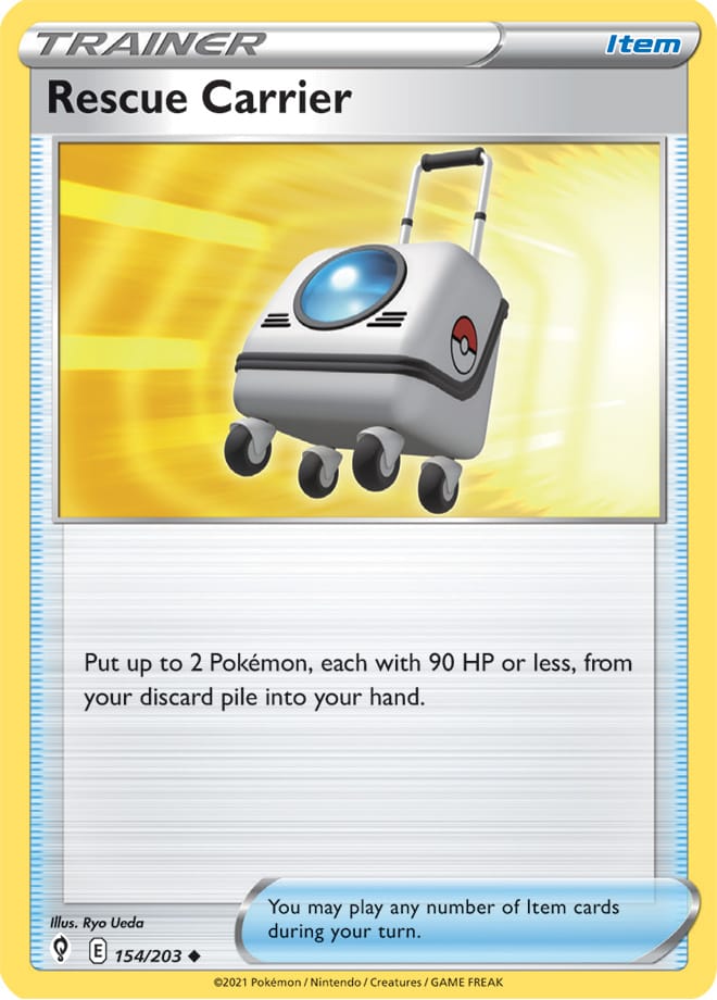 Rescue Carrier Trainer Base Card #154/203 Pokémon Card Evolving Skies