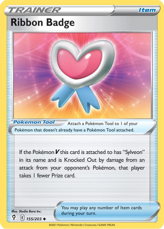 Ribbon Badge Trainer Base Card #155/203 Pokémon Card Evolving Skies