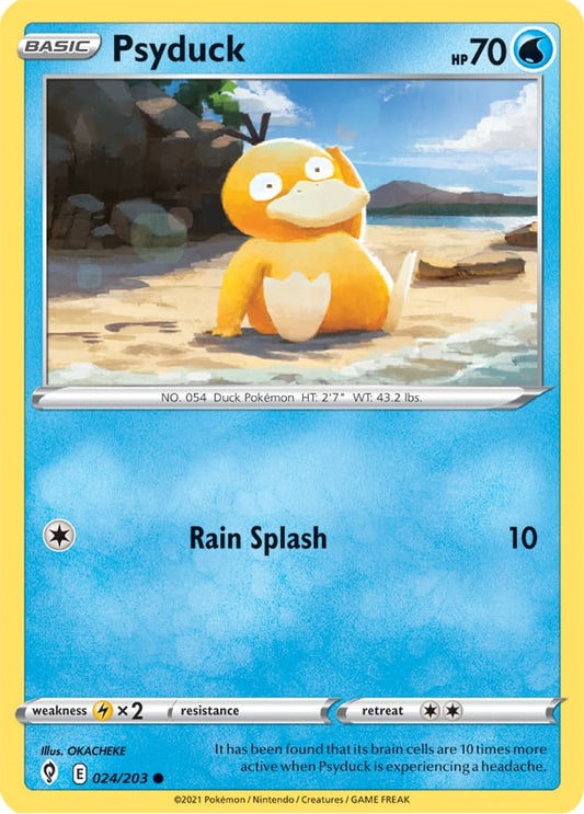 Psyduck Base card #024/203 Pokémon Card Evolving Skies