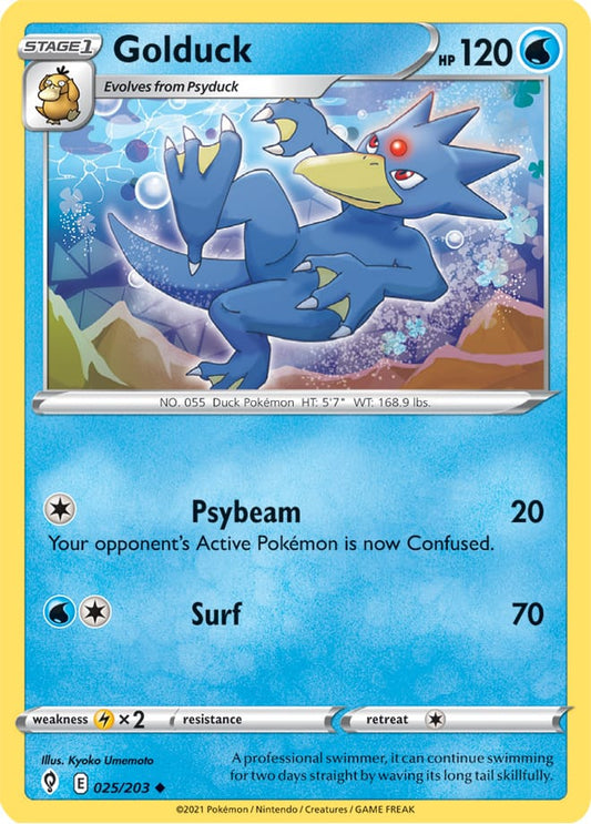 Golduck Base card #025/203 Pokémon Card Evolving Skies