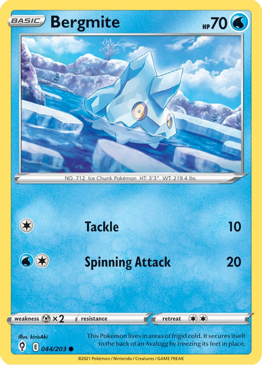 Bergmite Base Card #044/203 Pokémon Card Evolving Skies