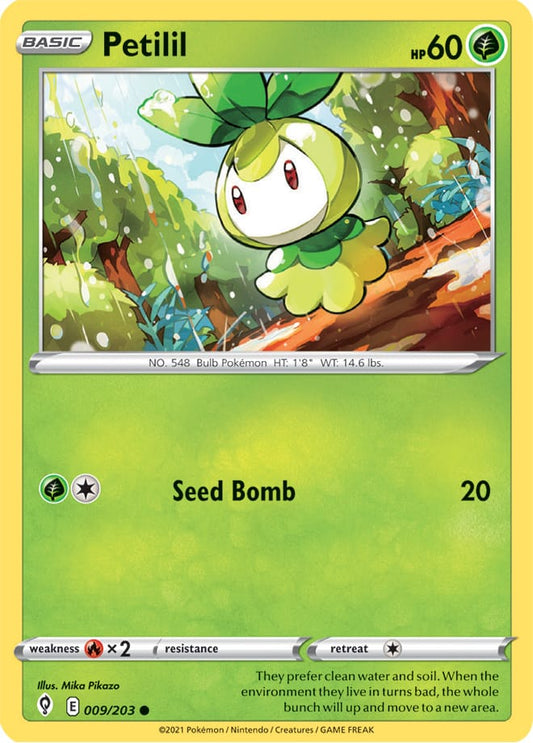 Petilil Base card #009/203 Pokémon Card Evolving Skies