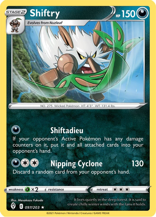 Shiftry Rare Base Card #097/203 Pokémon Card Evolving Skies