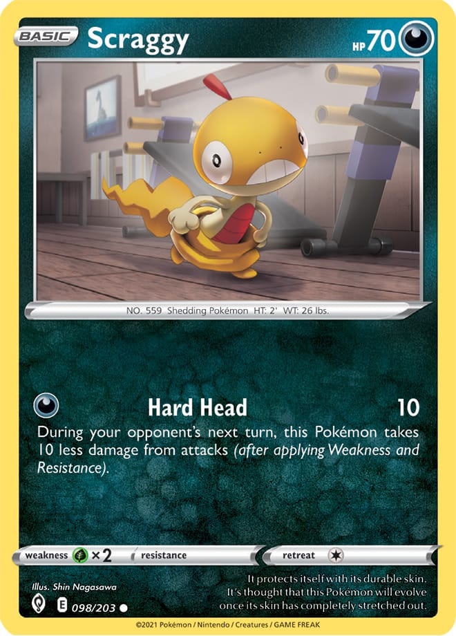 Scraggy Base Card #098/203 Pokémon Card Evolving Skies